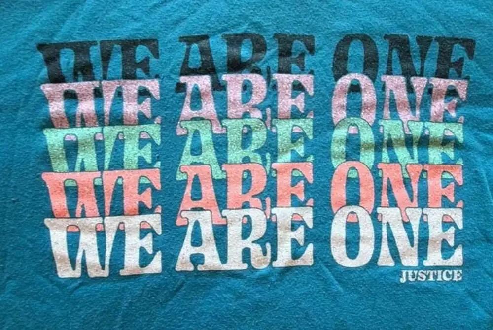 Justice Girls Blue We Are One Short Sleeve T-Shirt